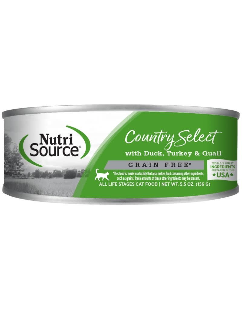 NUTRISOURCE NUTRISOURCE Canned Cat Food Grain Free Country Select Duck Turkey & Quail 5.5OZ