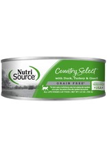 NUTRISOURCE NUTRISOURCE Cat Food Grain Free Country Select  Duck Turkey & Quail 5.5OZ CASE/12