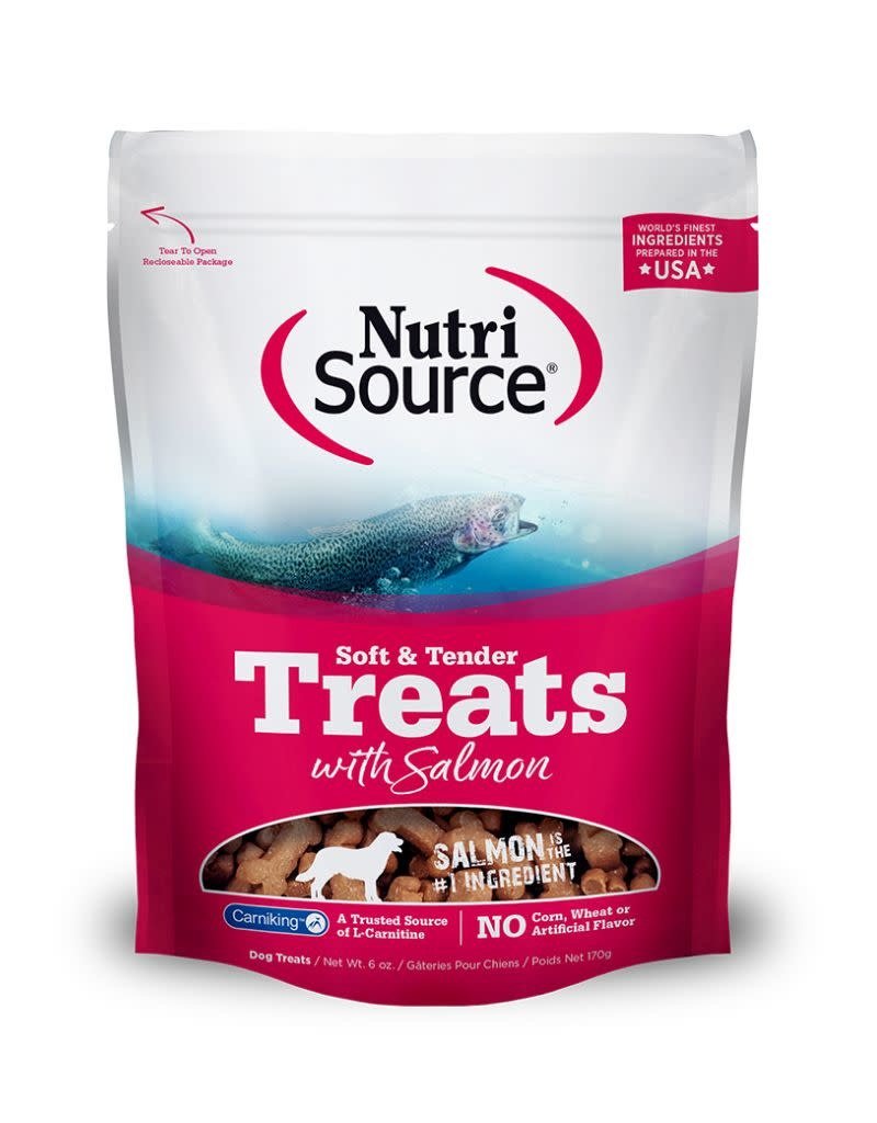 NUTRISOURCE Soft and Tender Dog Treat Salmon The Fish & Bone
