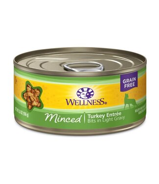 WellPet WELLNESS Minced Turkey Canned Cat Food Case