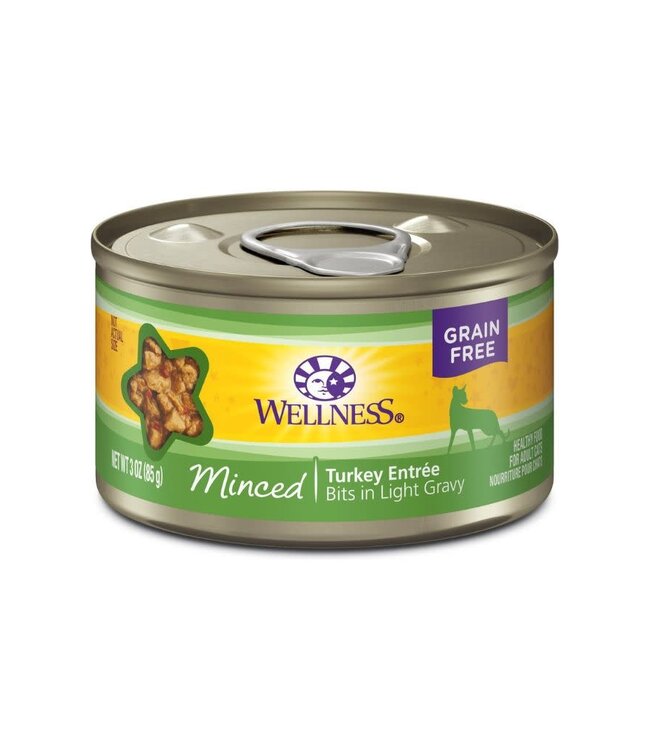 WELLNESS Minced Turkey Canned Cat Food Case
