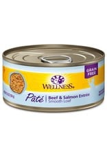 WellPet WELLNESS Beef and Salmon Canned Cat Food CASE