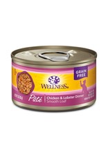 WellPet WELLNESS Chicken and Lobster Canned Cat Food CASE
