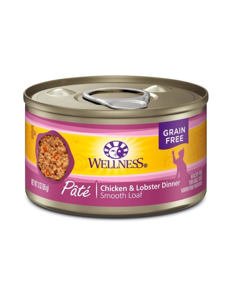 WellPet WELLNESS Chicken and Lobster Canned Cat Food CASE