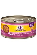WellPet WELLNESS Chicken and Lobster Canned Cat Food CASE