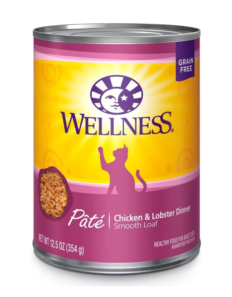 WellPet WELLNESS Chicken and Lobster Canned Cat Food CASE