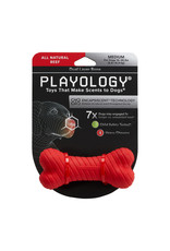 PLAYOLOGY All Natural Beef Scented Dual Layer Bone
