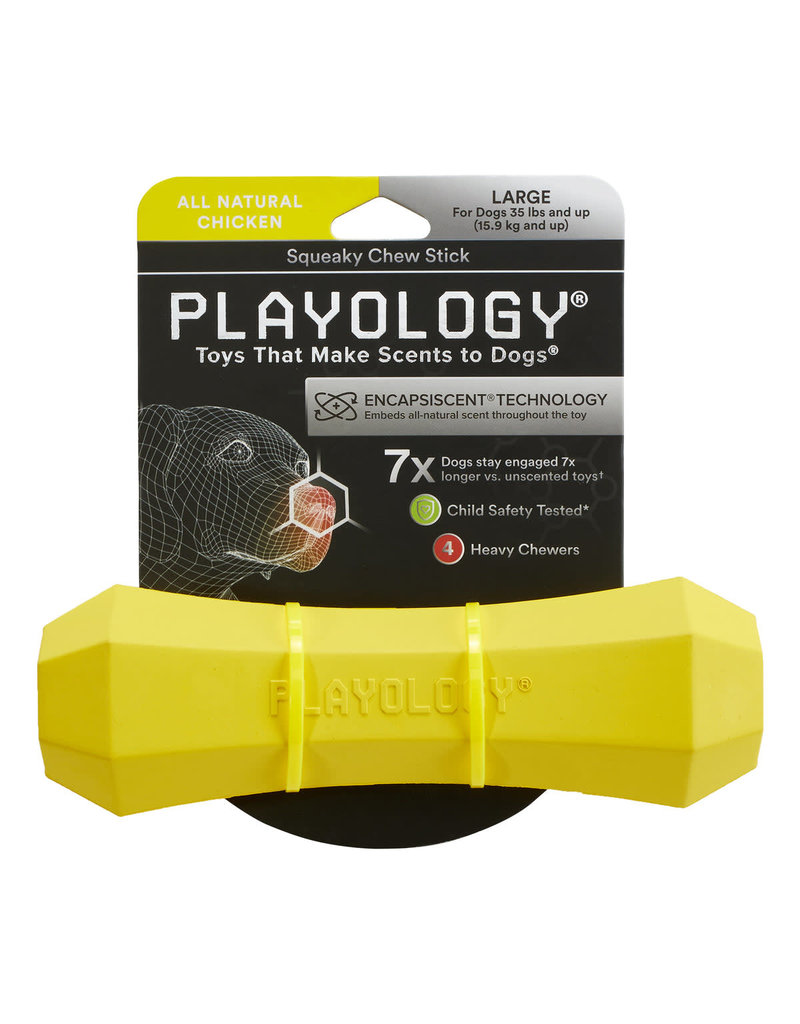 Playology PLAYOLOGY All Natural Chicken Scented Squeaky Chew Stick