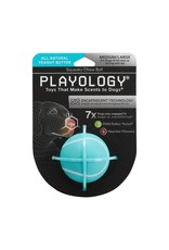 Playology PLAYOLOGY All Natural Peanut Butter Scented Squeaky Chew Ball