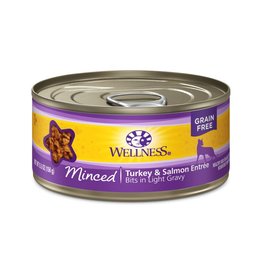 WellPet WELLNESS Minced Turkey and Salmon Canned Cat Food CASE