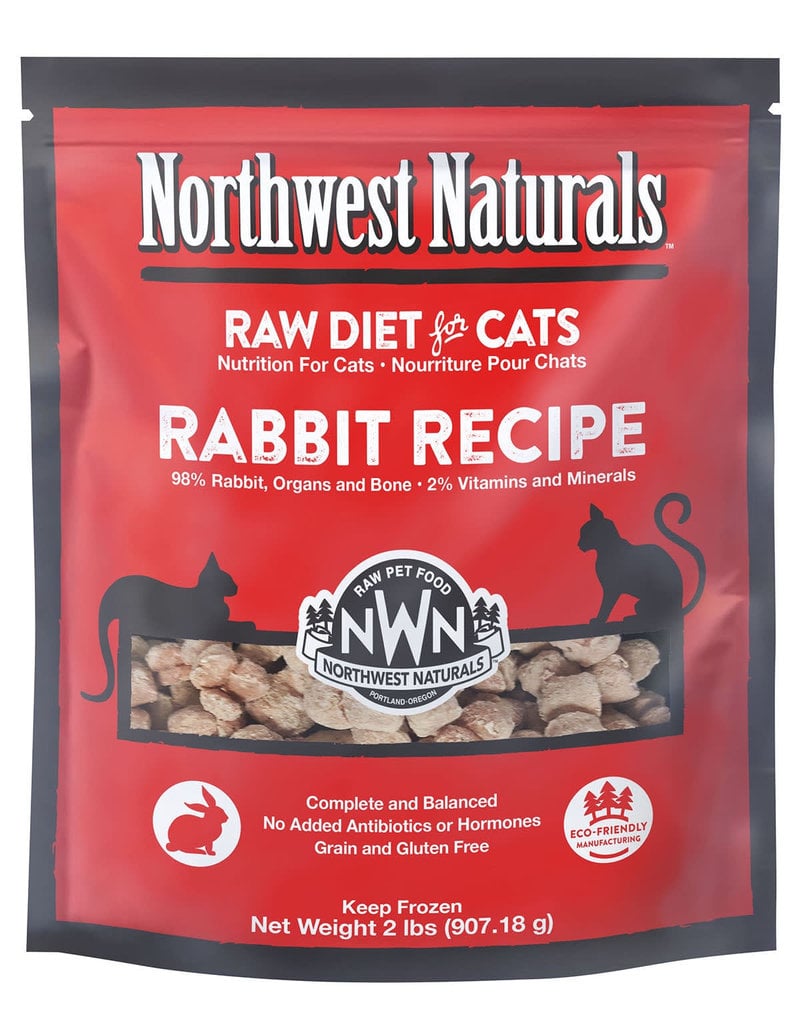 Northwest Naturals NORTHWEST NATURALS Frozen Raw Cat Food Rabbit 2 LB