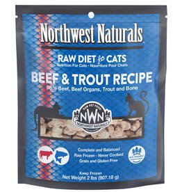 Northwest Naturals NORTHWEST NATURALS Frozen Raw Cat Food 2LB Beef and Trout