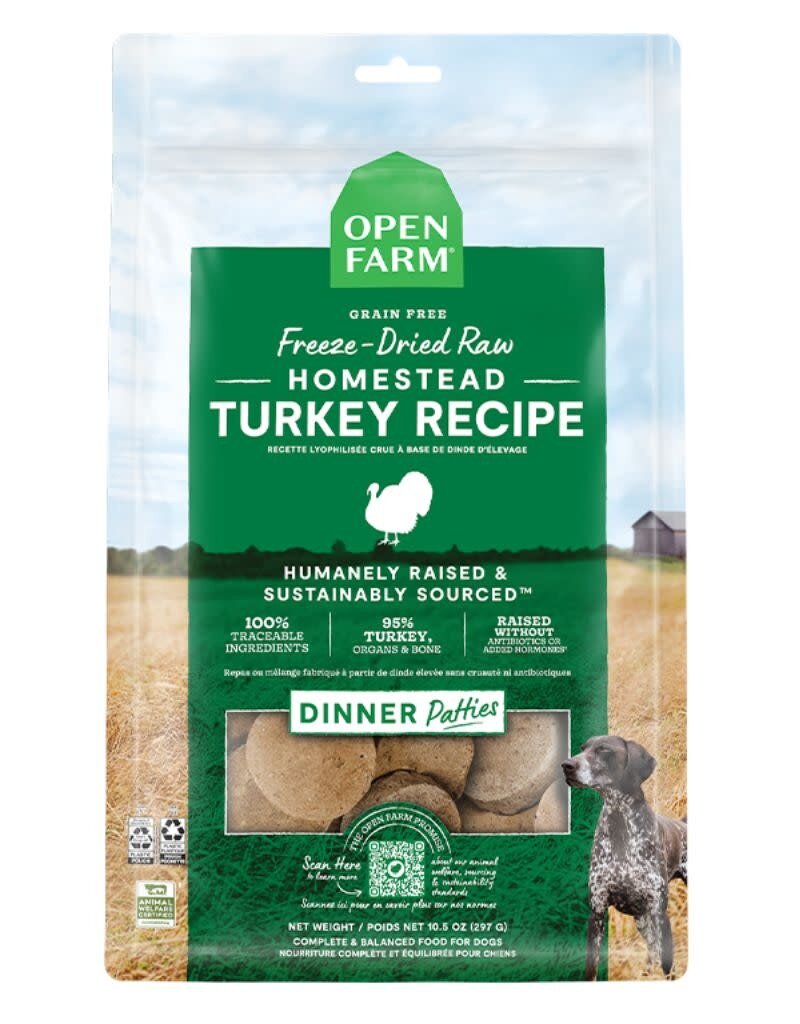 Open Farm OPEN FARM Freezedried Dog Food Patties Homestead Turkey