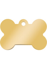 Quick-Tag Tag Gold Plated Brass Bone