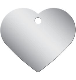 Quick-Tag Tag Chrome Plated Brass Heart