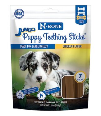 N-BONE N-BONE Puppy Teething Sticks Jumbo Chicken 7 CT
