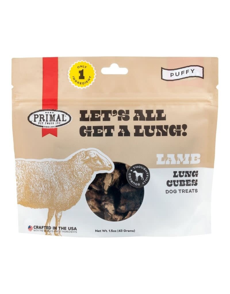 Primal Pet Foods PRIMAL Dog Treats Lets All Get A Lung Lamb 1.5OZ