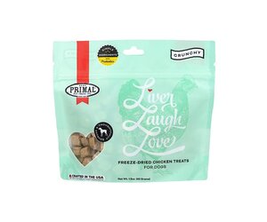 PRIMAL Dog Treats Liver Laugh Love Pork 1.5OZ The Fish Bone
