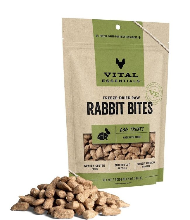 Vital Essentials Freeze Dried Rabbit Bites Vital Treats for Dogs Vital Essentials Freeze Dried Rabbit Bites Vital Treats for Dogs