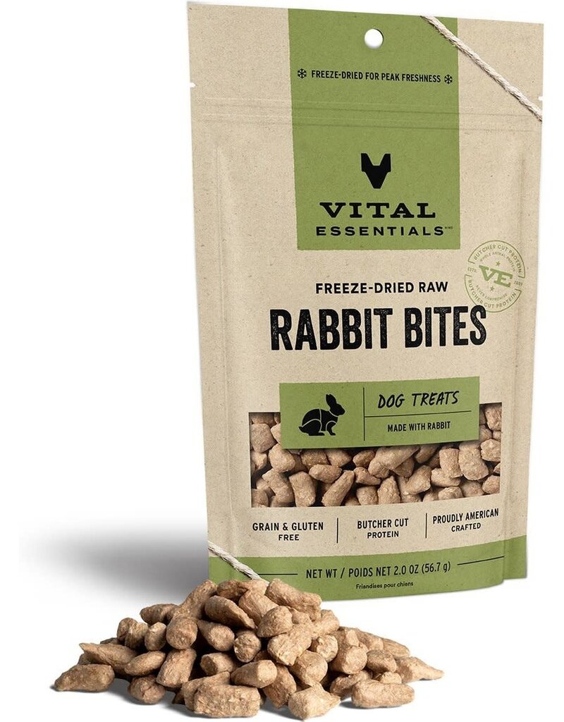 Vital Essentials VITAL ESSENTIALS Freezedried Rabbit Bites Dog Treats