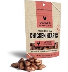 Vital Essentials VITAL ESSENTIALS Freezedried Chicken Hearts Cat Treat .8oz