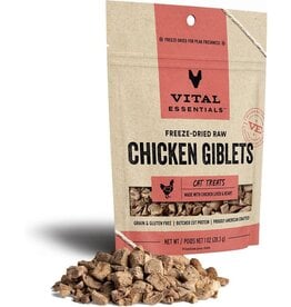 Vital Essentials VITAL ESSENTIALS Freezedried Chicken Giblets Cat Treat 1 oz.