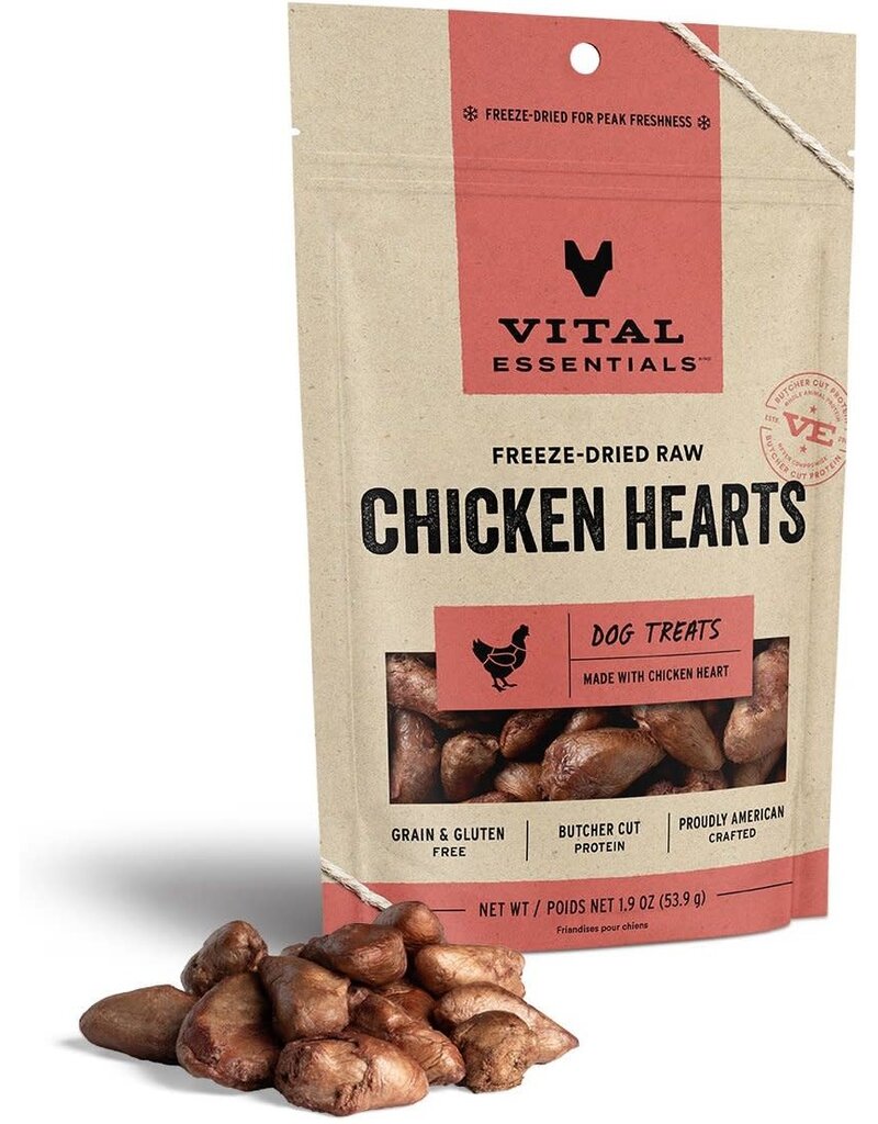 Vital Essentials VITAL ESSENTIALS Freezedried Dog Treats Chicken Hearts