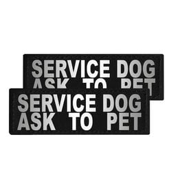 DOGLINE DOGLINE Service Dog Ask to Pet Reflective Patch 2pk