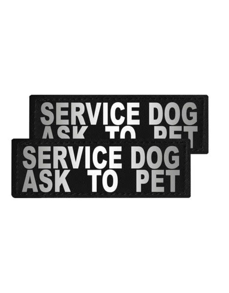 DOGLINE DOGLINE Service Dog Ask to Pet Reflective Patch 2pk