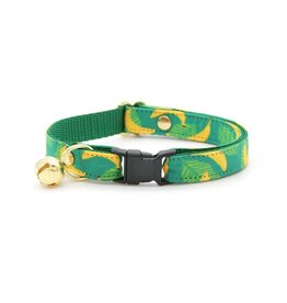 Made by Cleo MADE BY CLEO Cat Collar 8-13" Going Bananas Green
