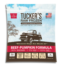TUCKERS Frozen Raw Complete Dog Food Beef Pumpkin 3lb