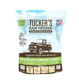 TUCKERS Frozen Raw Complete Dog Food Pork and Duck 3lb