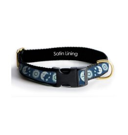 MACKENZIE MACKENZIE Moon and Stars Dog Collar Navy 1in