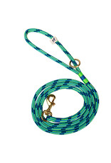 THE BELTED COW THE BELTED COW Maine Dock Line Dog Lead in Multi with Lime Trim