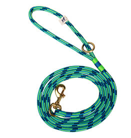 THE BELTED COW THE BELTED COW Maine Dock Line Dog Lead in Multi with Lime Trim