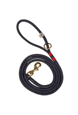 THE BELTED COW THE BELTED COW Maine Dock Line Dog Lead in Navy with Red Trim