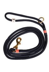 THE BELTED COW THE BELTED COW Maine Dock Line Dog Lead in Navy with Coral Trim