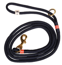 THE BELTED COW THE BELTED COW Maine Dock Line Dog Lead in Navy with Coral Trim