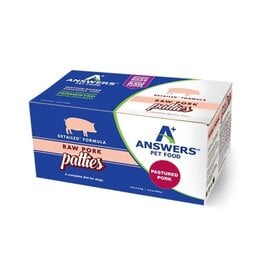 Answers Pet Food ANSWERS Frozen Raw Canine Detailed Pork 8 - 8 oz Patties
