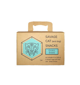 Savage Cat SAVAGE CAT Frozen Raw Quail Eggs 9OZ 24CT