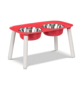 Messy Mutts MESSY MUTTS Elevated Feeder Red