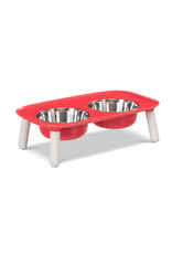Messy Mutts MESSY MUTTS Elevated Feeder Red