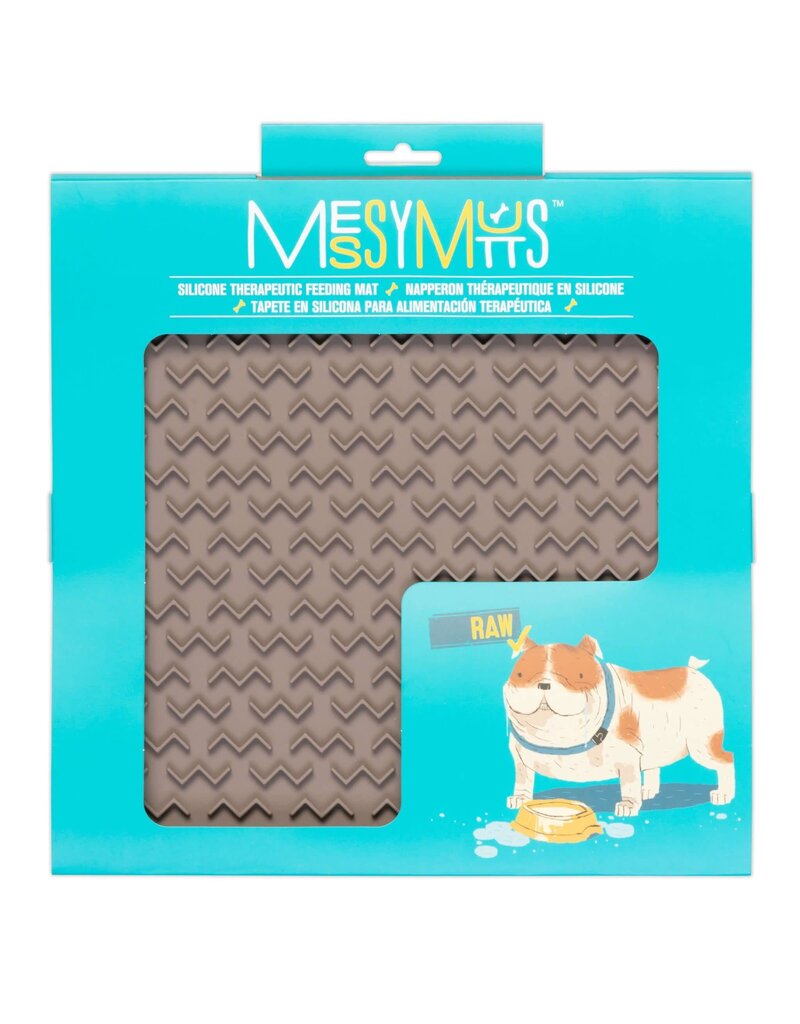 Messy Mutts MESSY MUTTS Silicone Lick Mat Warm Grey Large