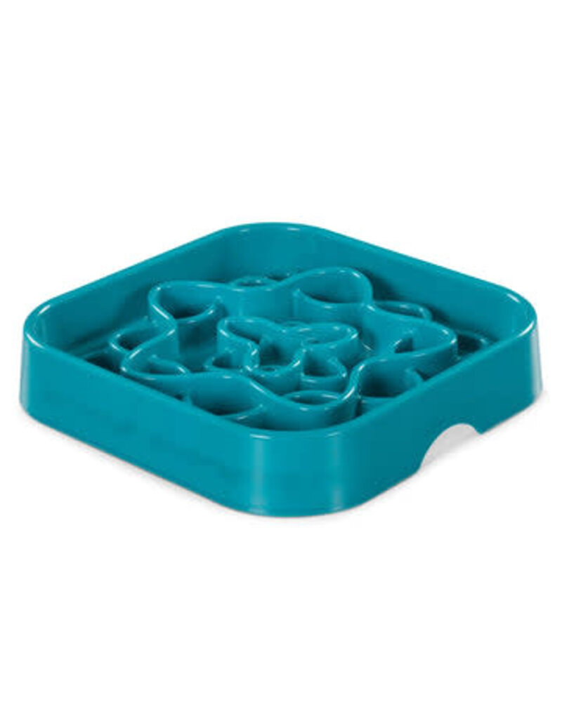 Messy Mutts MESSY MUTTS Slow Feeder Square Blue