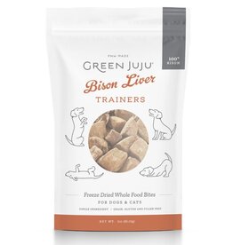 GREEN JUJU Dog Treat Training Bison Liver 3OZ