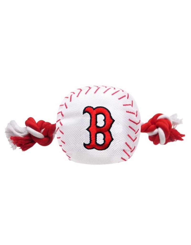 PETS FIRST CO. Plush Red Sox Baseball Rope Toy