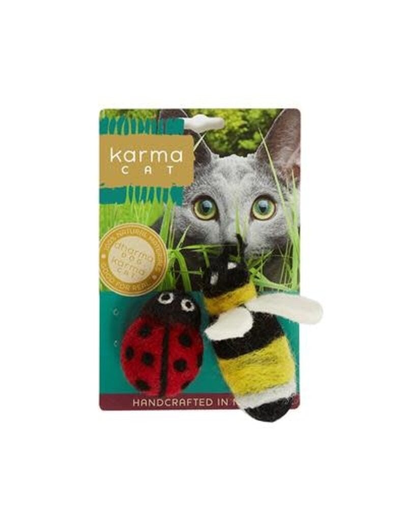 KARMA CAT KARMA CAT 2-pack Ladybug & Bee Felt Cat Toys