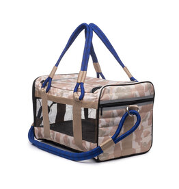 Roverlund ROVERLUND Out of Office Pet Carrier Desert Camo and Blue L