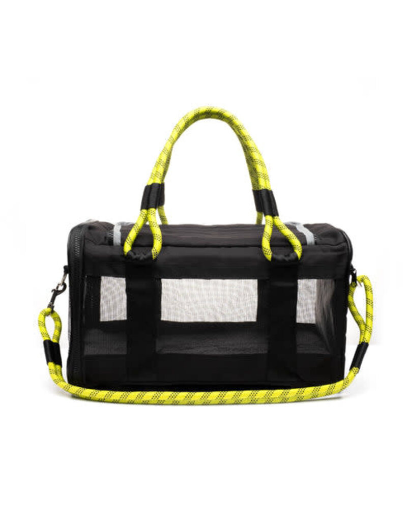 Roverlund ROVERLUND Out of Office Pet Carrier Black and Yellow S