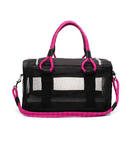 Roverlund ROVERLUND Out of Office Pet Carrier Black and Magenta S